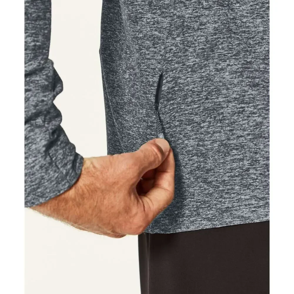 Lululemon Surge Warm Long Sleeve Heathered Melanite Gray Men's Size Medium - Picture 8 of 12